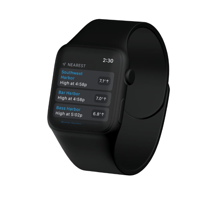 Instant water levels and notifications on your Apple Watch. Ocean Watch App