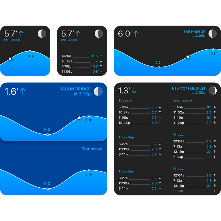 Get the tide on your home screen.